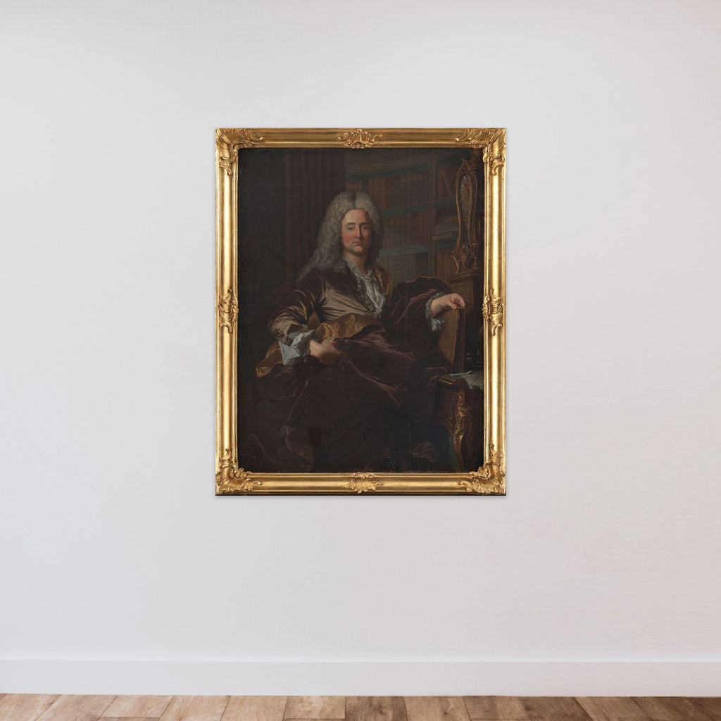 Portræt af landsdommer Peder Benzon Mylius unframed — shown to scale