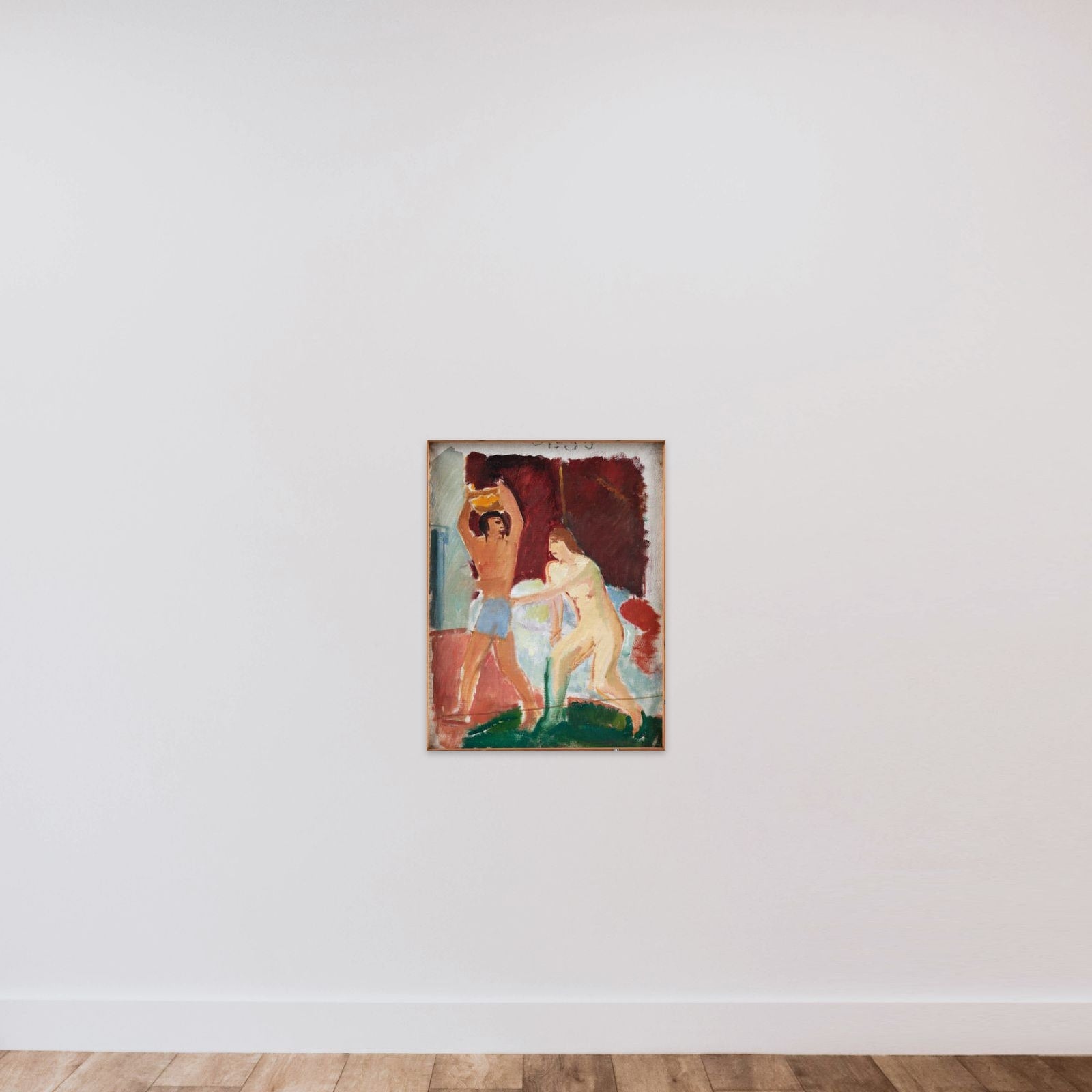 Josef og Potifars Hustru unframed — shown to scale
