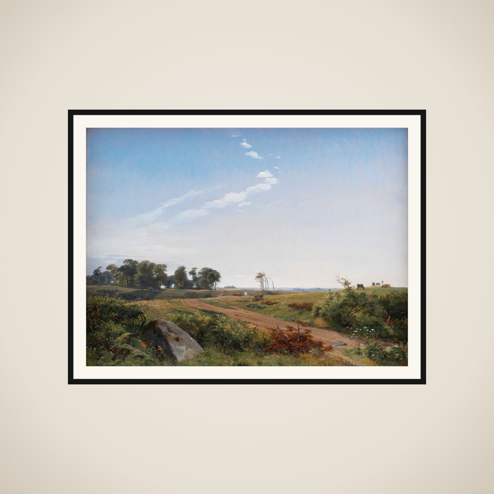 Sjællandsk landskab. Åben egn i det nordlige Sjælland framed