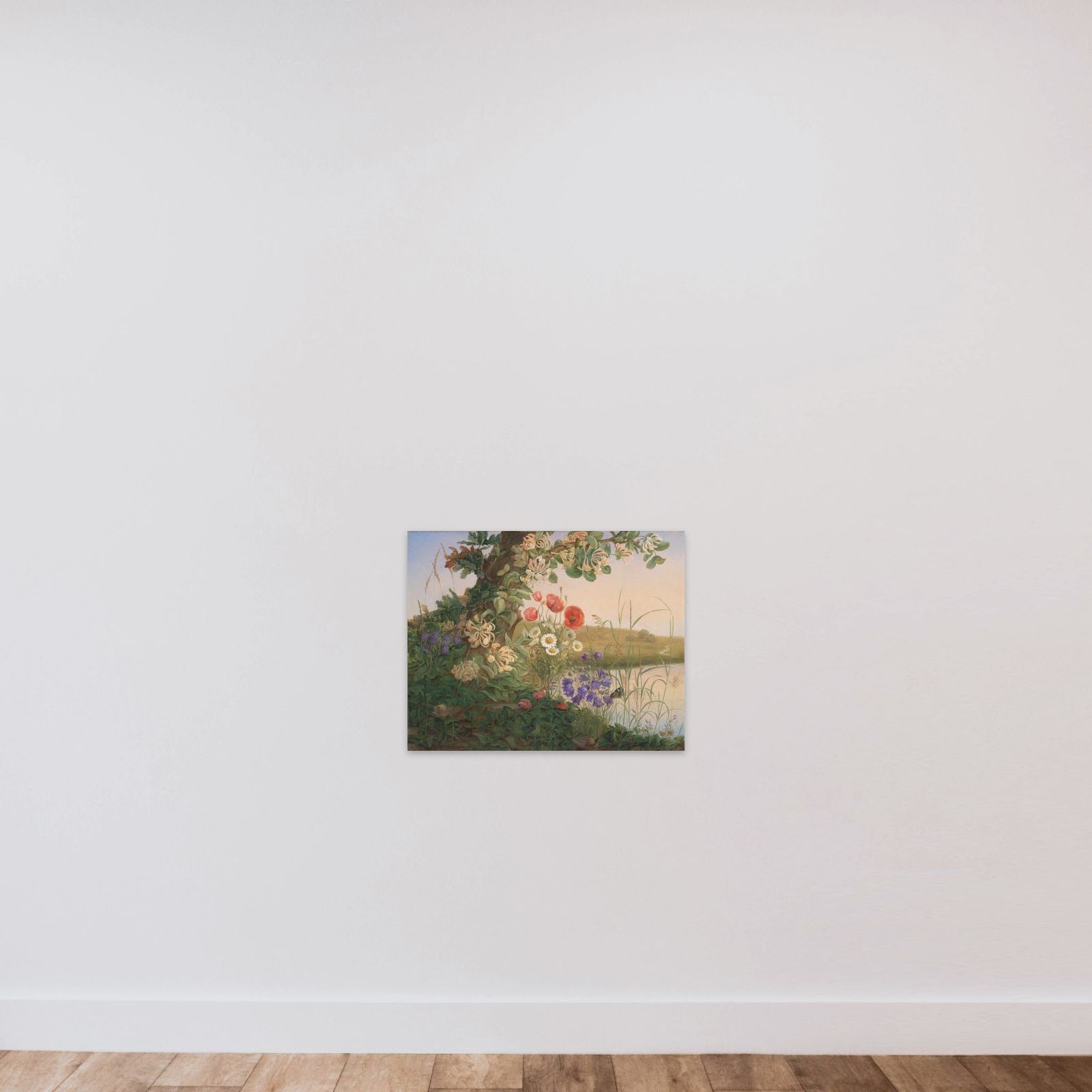 Blomsterstykke unframed — shown to scale