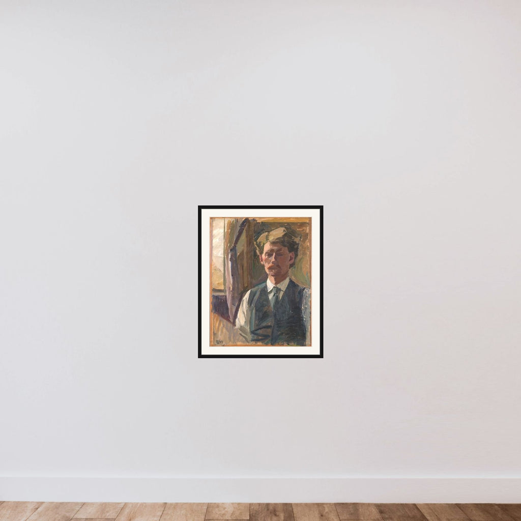 Selvportræt framed — shown to scale