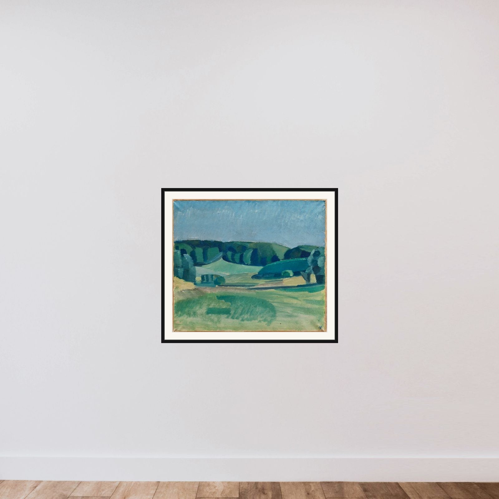 Landskab ved Bistrup framed — shown to scale
