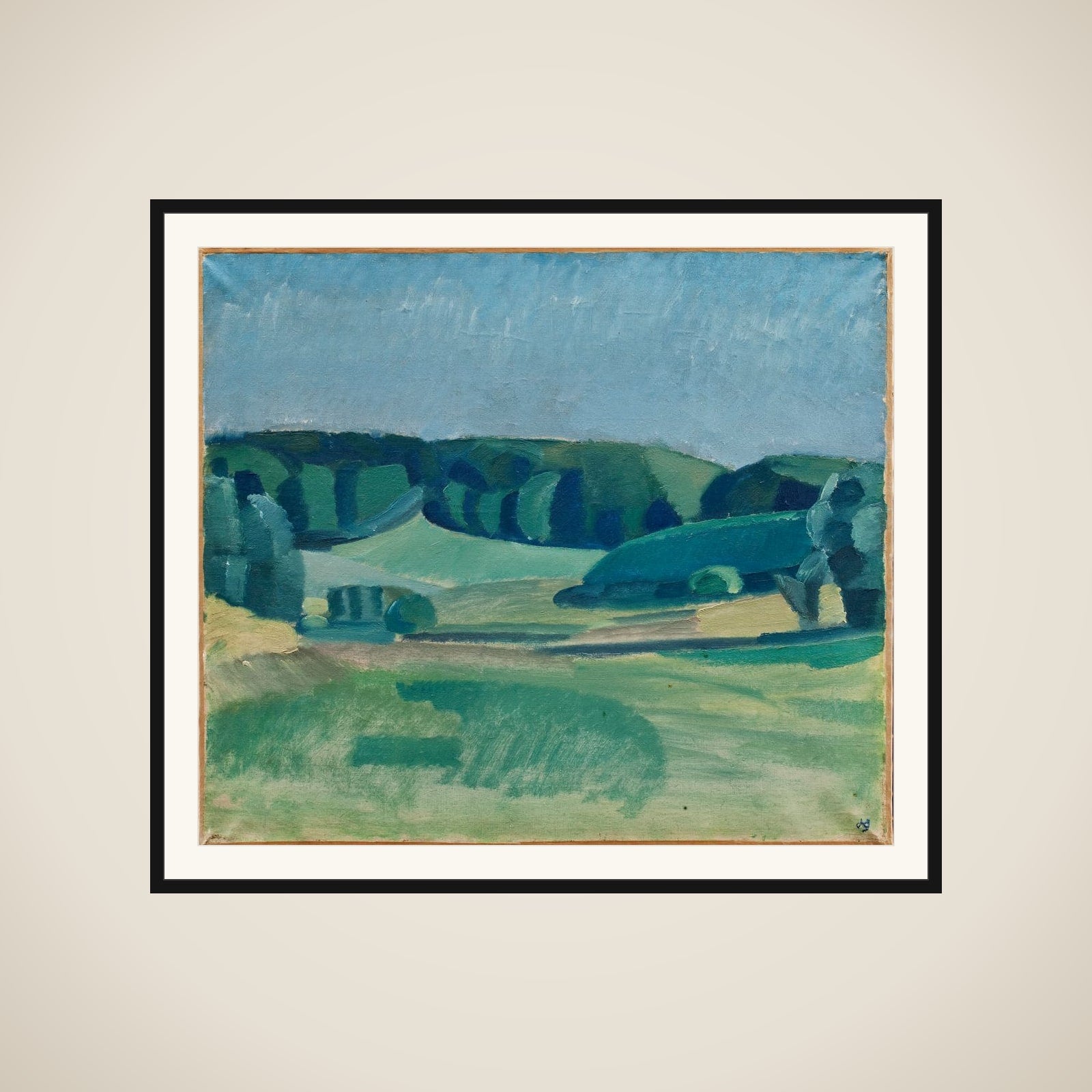 Landskab ved Bistrup framed