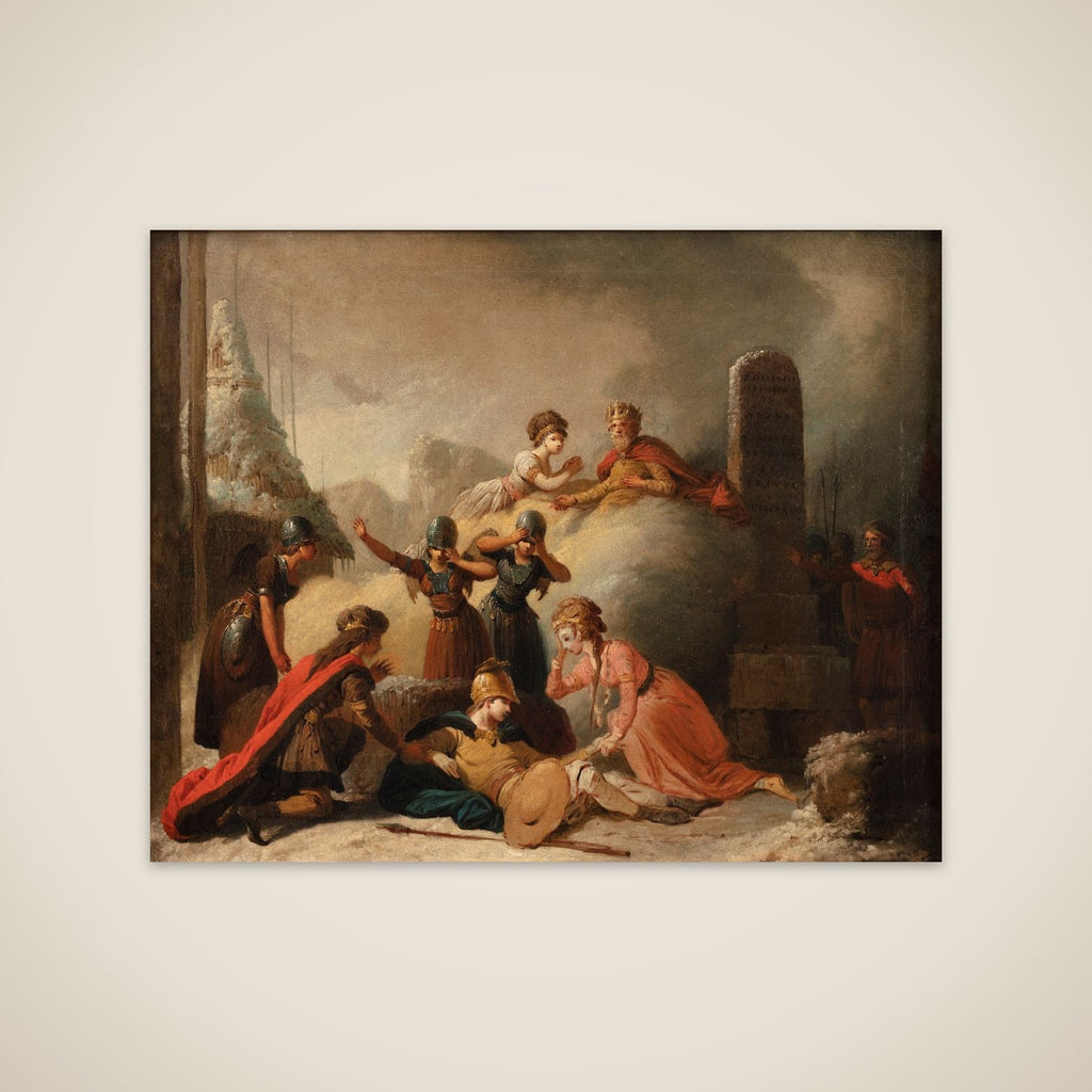 Slutningsscenen af Johannes Ewalds "Balders Død" unframed print