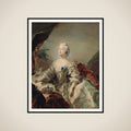 Portræt af Louise, Frederik V's første dronning, i salvingsdragt framed