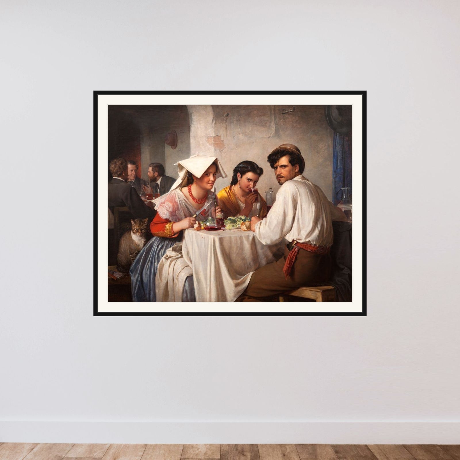 Fra et romersk osteria framed — shown to scale