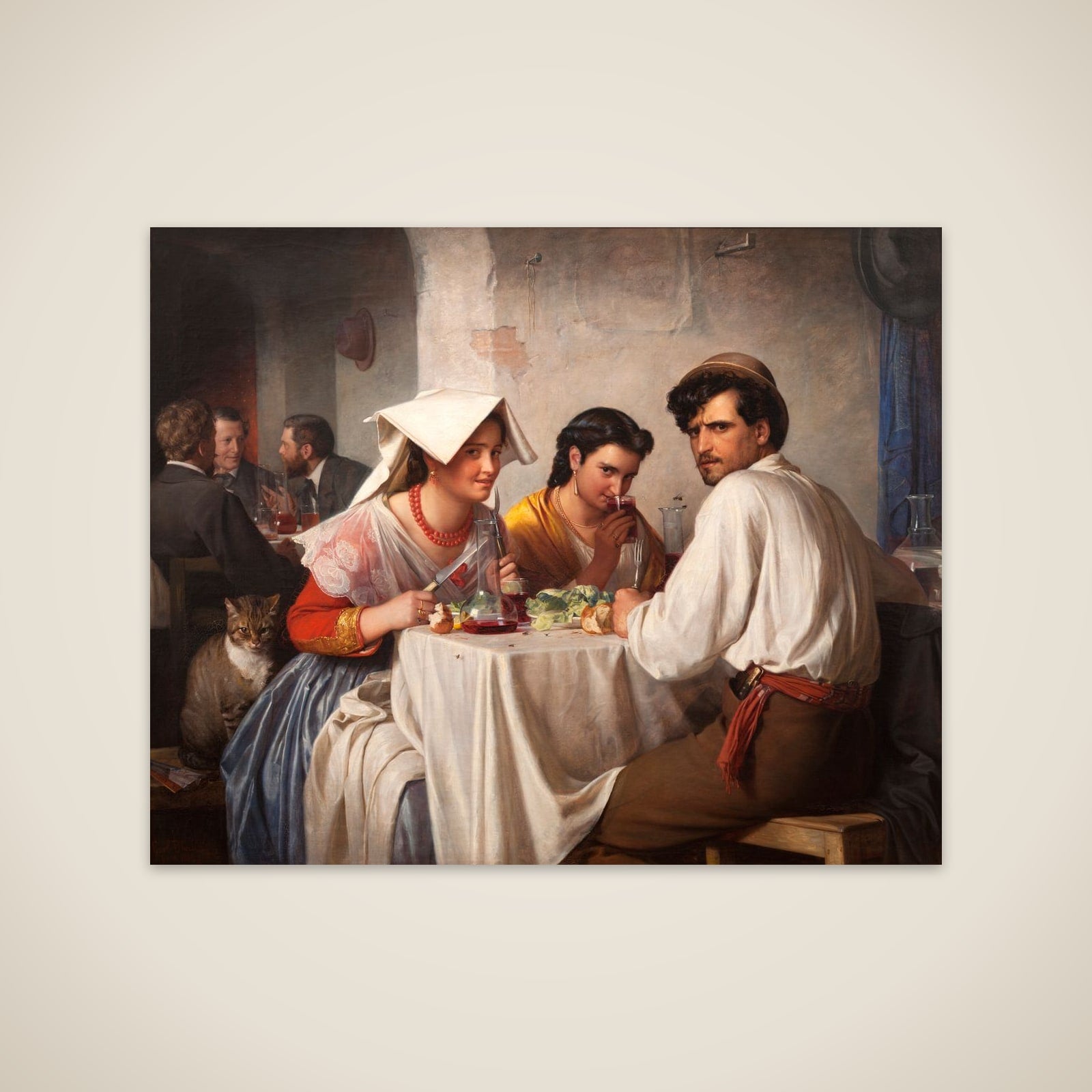Fra et romersk osteria unframed print