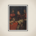 Pave Leo X og kardinalerne Ludovico de' Rossi og Giulio de' Medici. Kopi efter Rafael framed