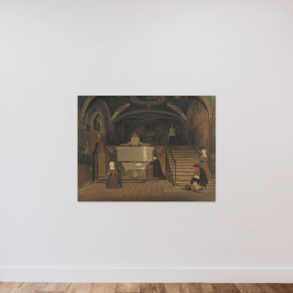 Underkirken i klosteret San Benedetto i Subiaco unframed — shown to scale