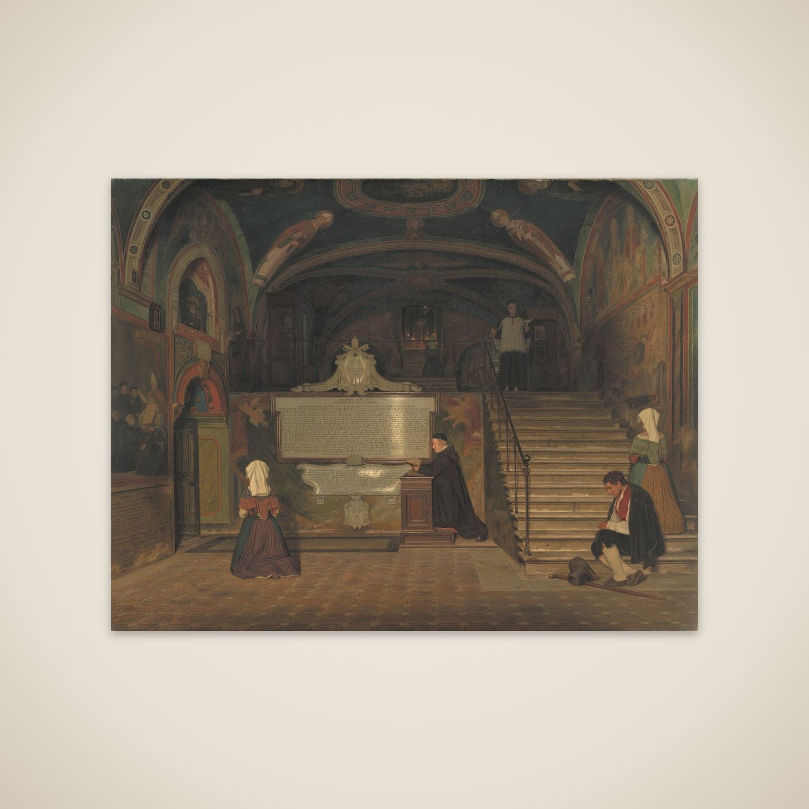 Underkirken i klosteret San Benedetto i Subiaco unframed print