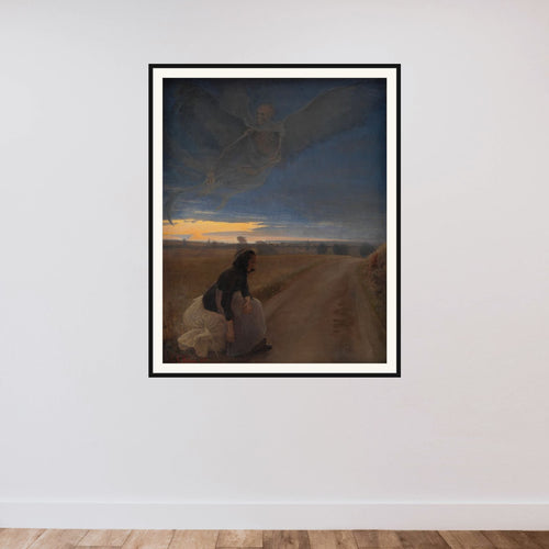Aften framed — shown to scale
