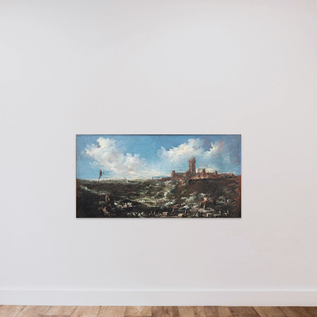 Munkenes bøn ved havet unframed — shown to scale
