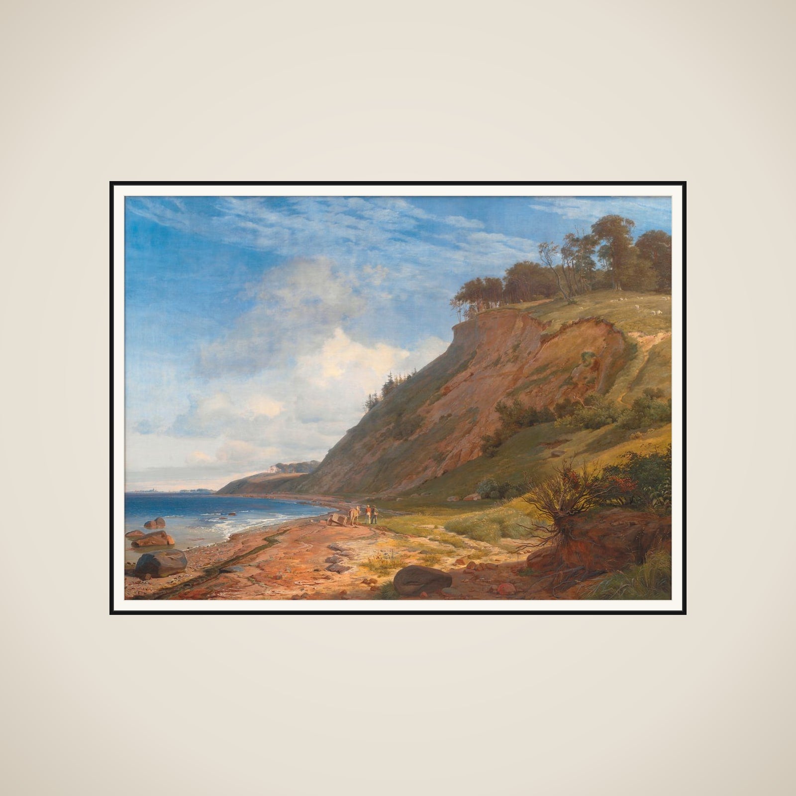 En dansk kyst. Motiv fra Kitnæs ved Roskilde Fjord framed