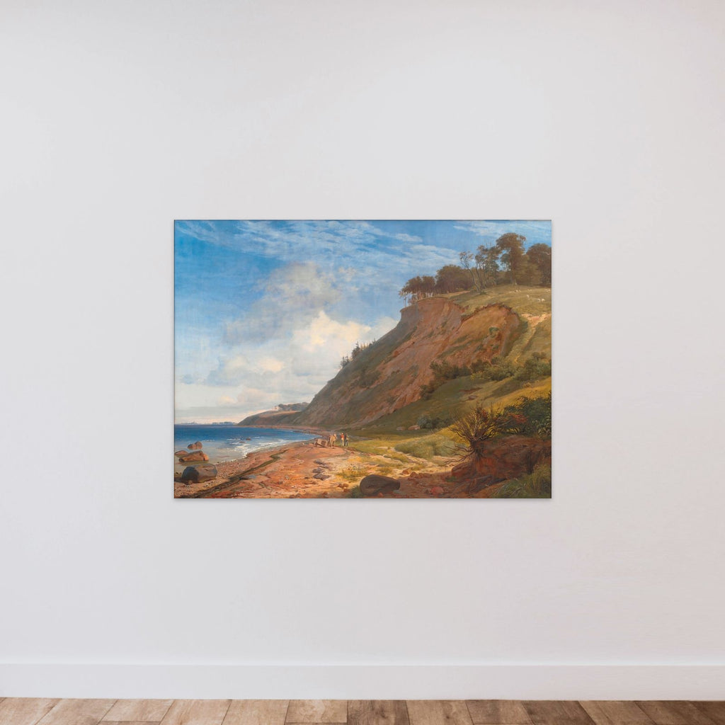 En dansk kyst. Motiv fra Kitnæs ved Roskilde Fjord unframed — shown to scale