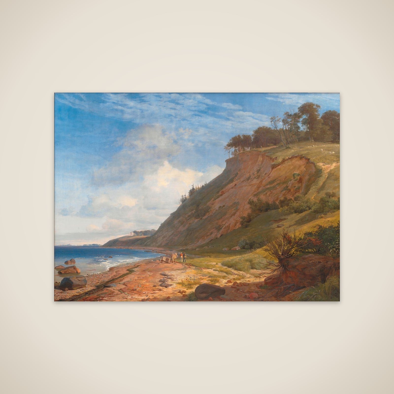 En dansk kyst. Motiv fra Kitnæs ved Roskilde Fjord unframed print