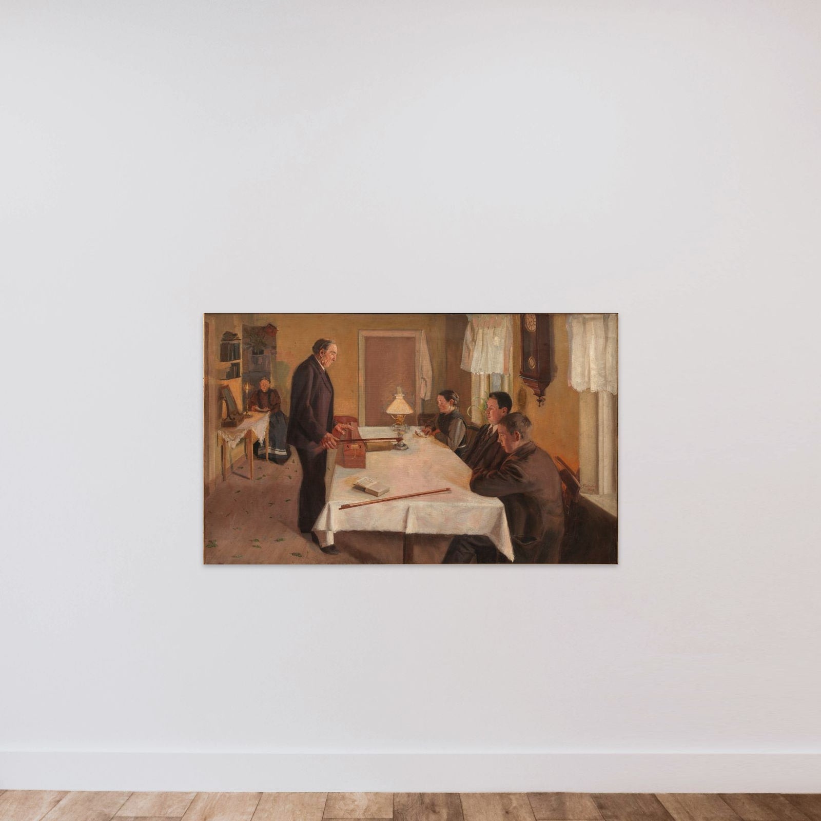Julemorgen unframed — shown to scale