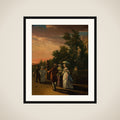 Selskabsscene i en park framed