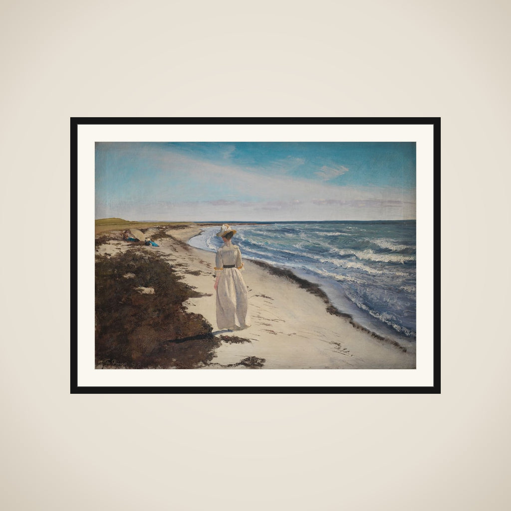 Dame ved Karrebæksminde Strand framed