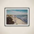 Dame ved Karrebæksminde Strand framed