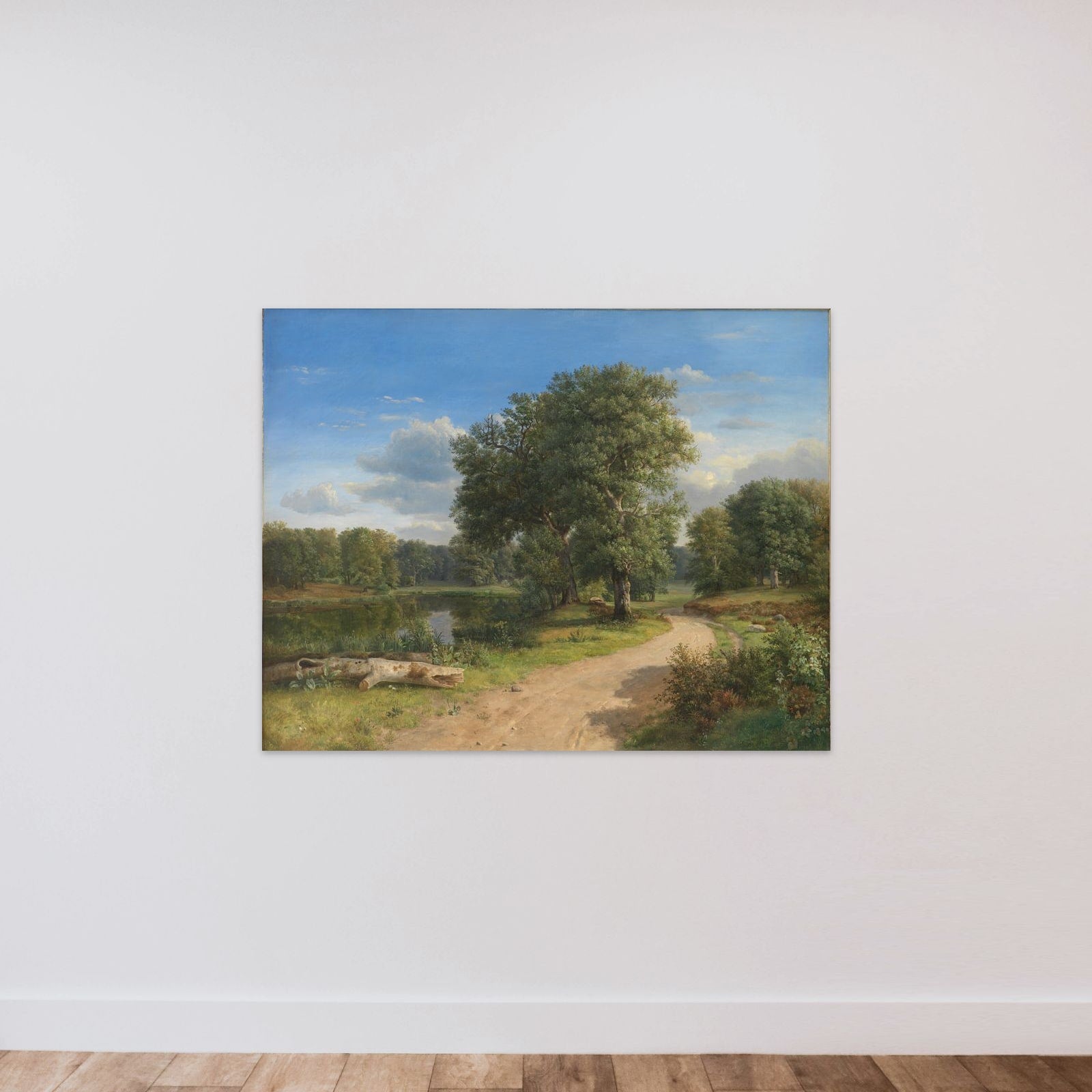 Parti ved Hammermøllen i Nordsjælland unframed — shown to scale