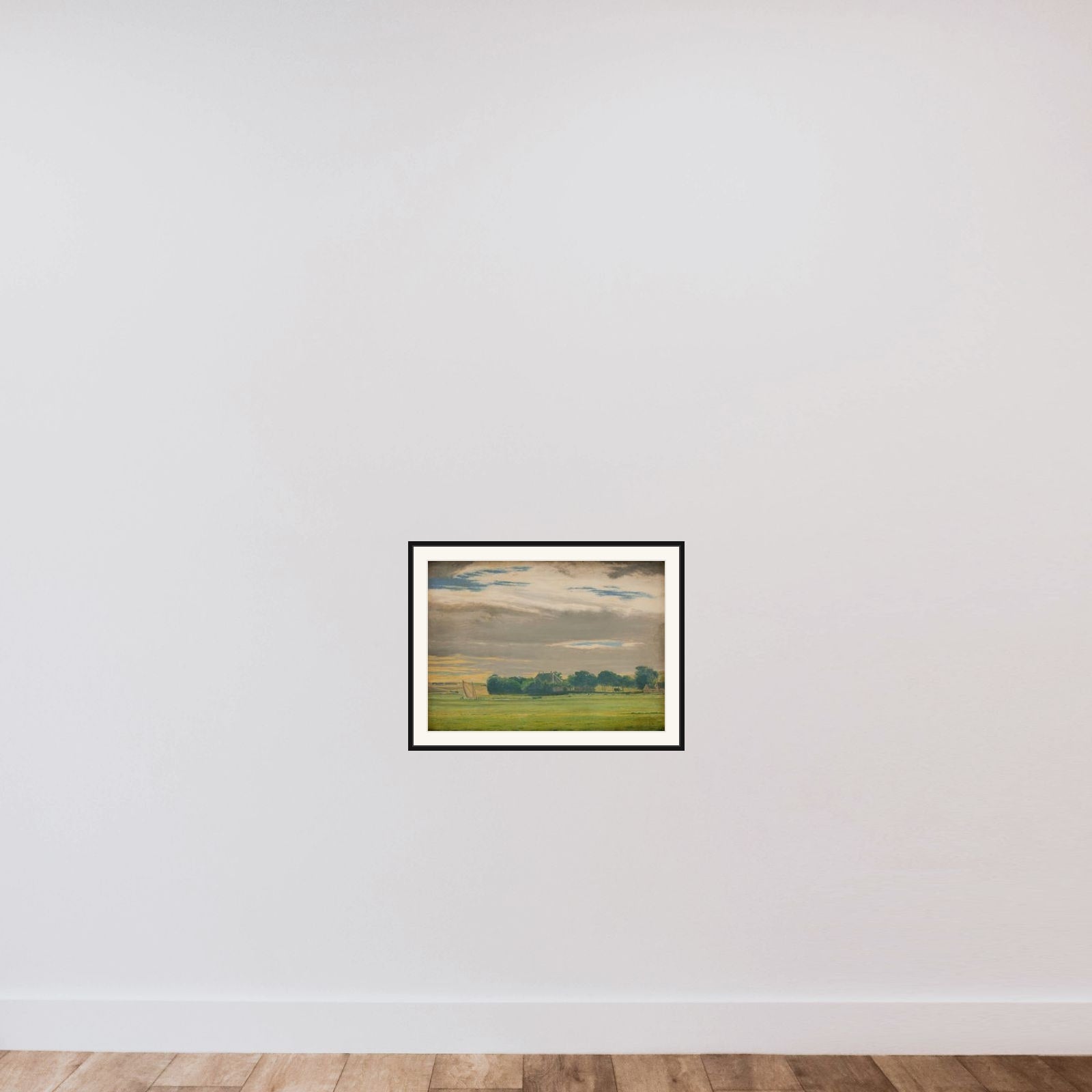 Landskab fra Skiveegnen med Skivehus framed — shown to scale