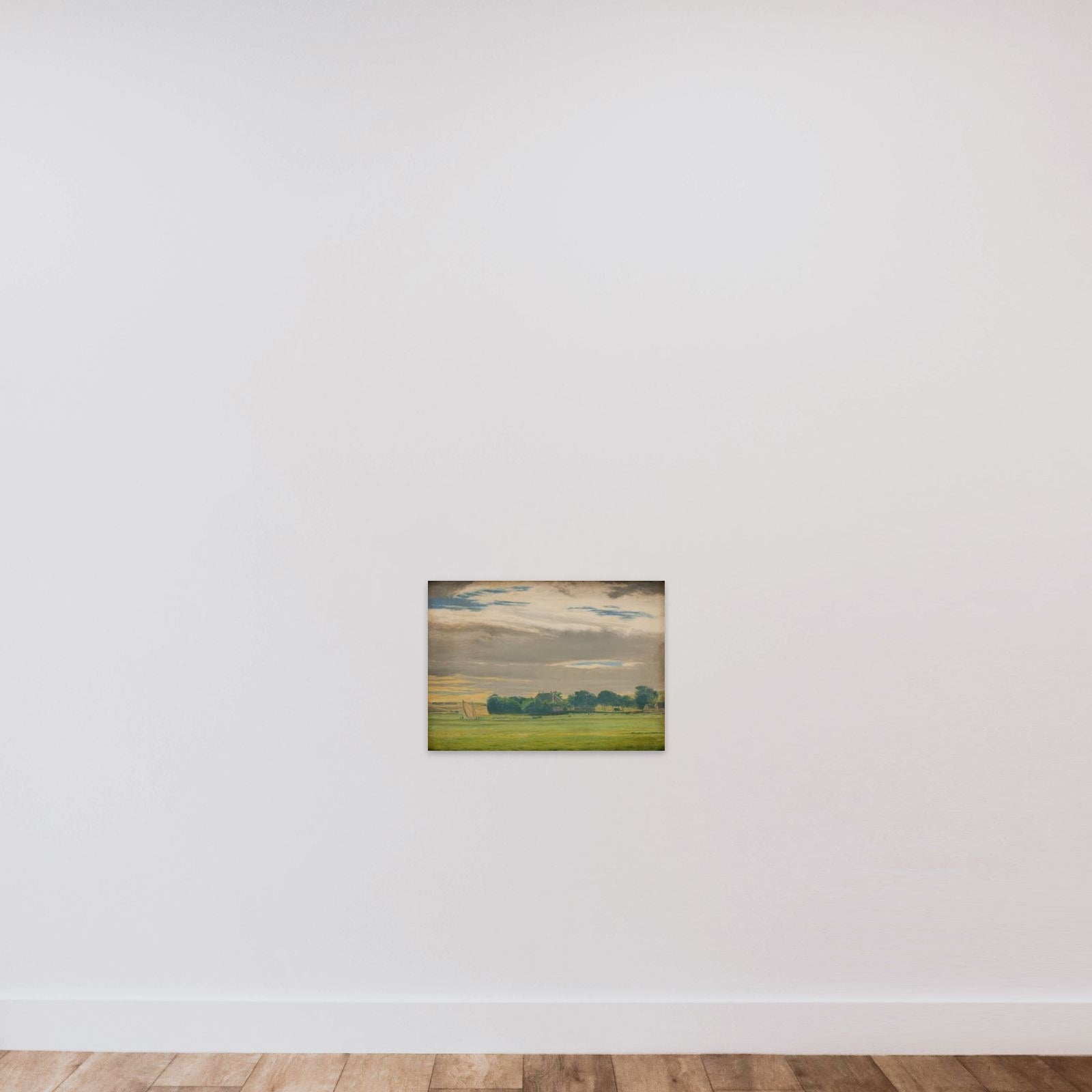Landskab fra Skiveegnen med Skivehus unframed — shown to scale