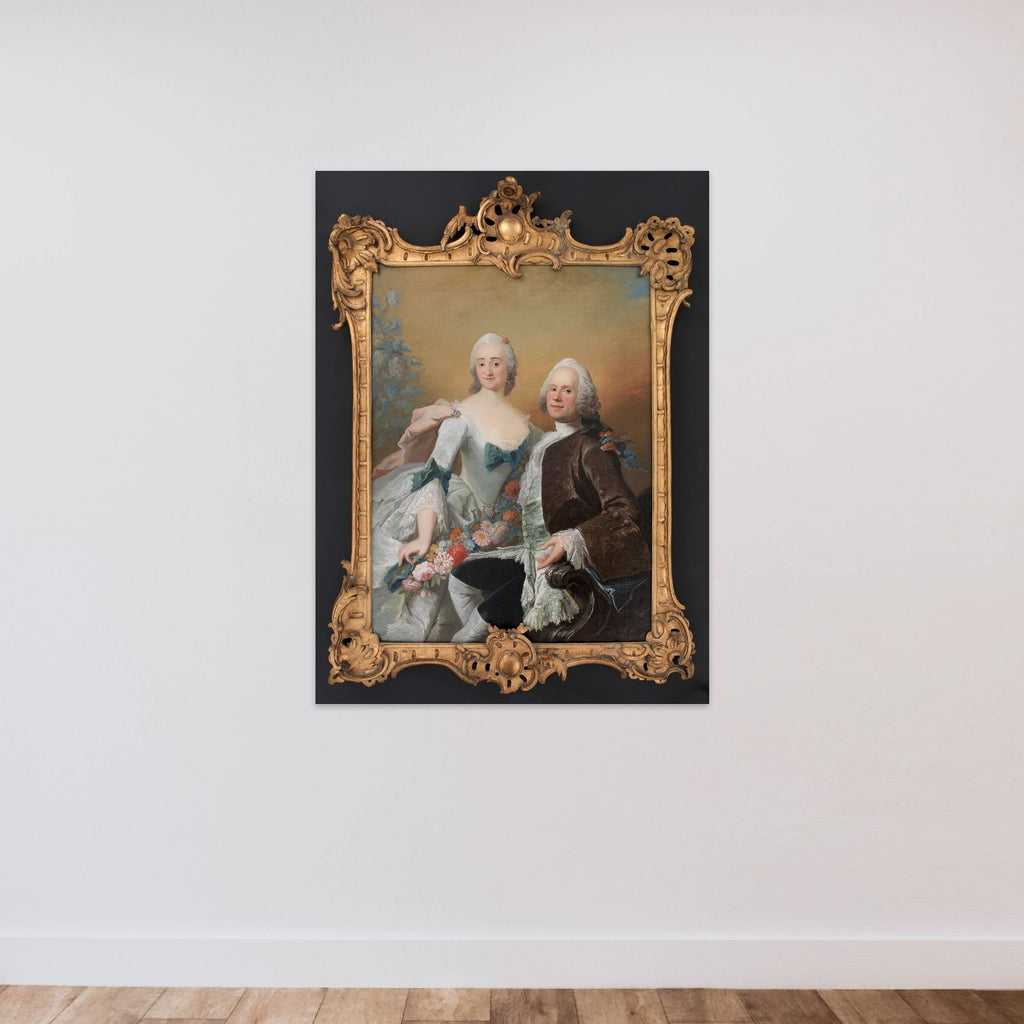 Hofjuvelér Christopher Fabritius og hustru Gundel, f. Berntz unframed — shown to scale