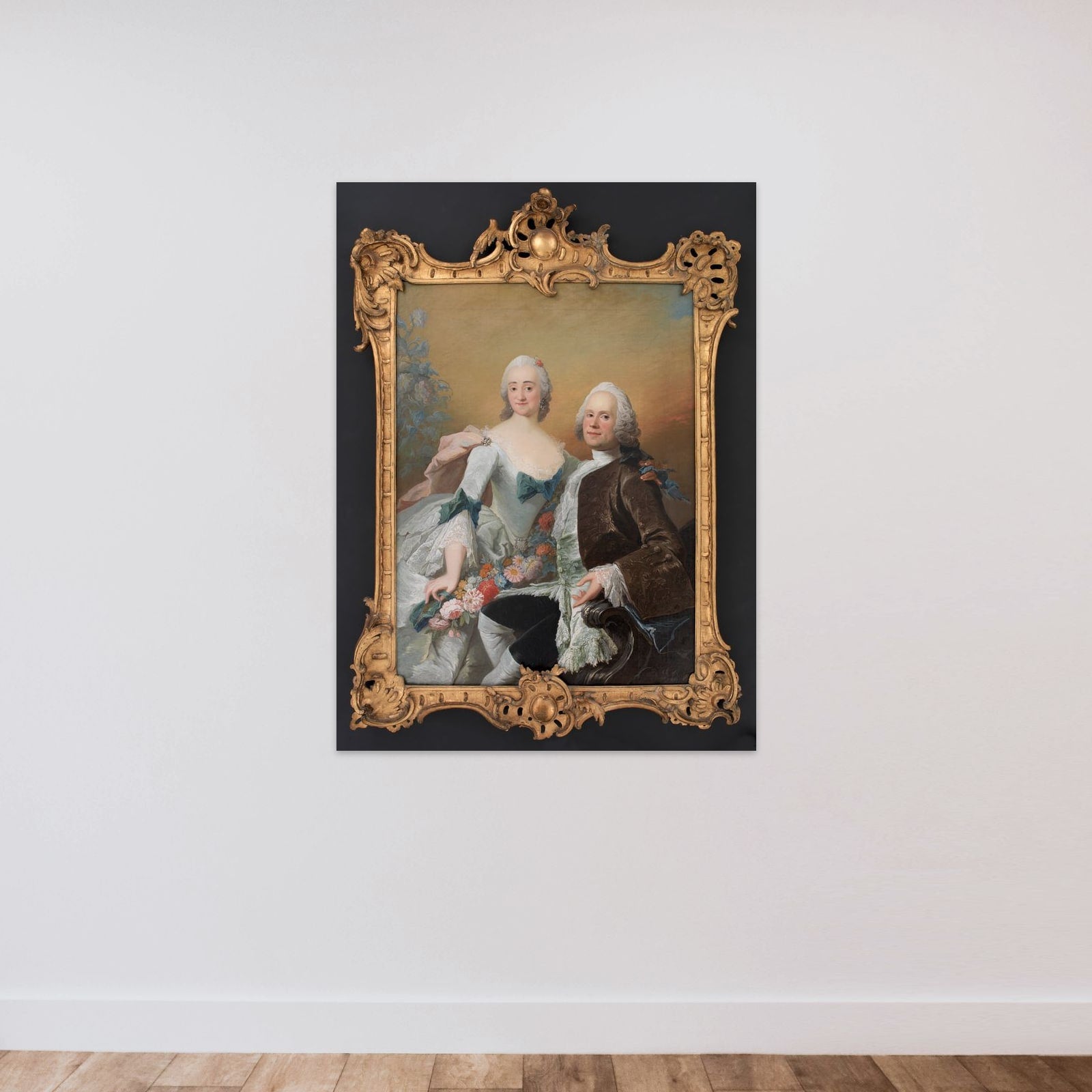 Hofjuvelér Christopher Fabritius og hustru Gundel, f. Berntz unframed — shown to scale