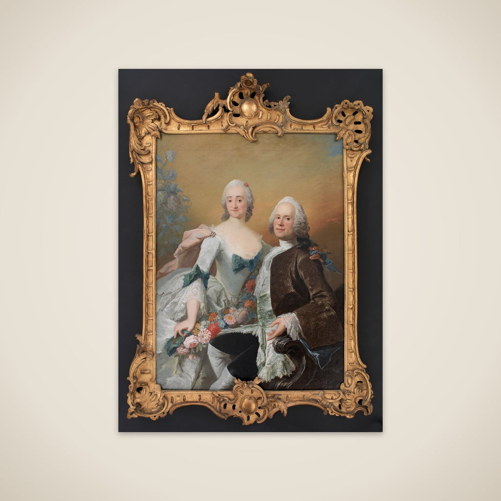 Hofjuvelér Christopher Fabritius og hustru Gundel, f. Berntz unframed print