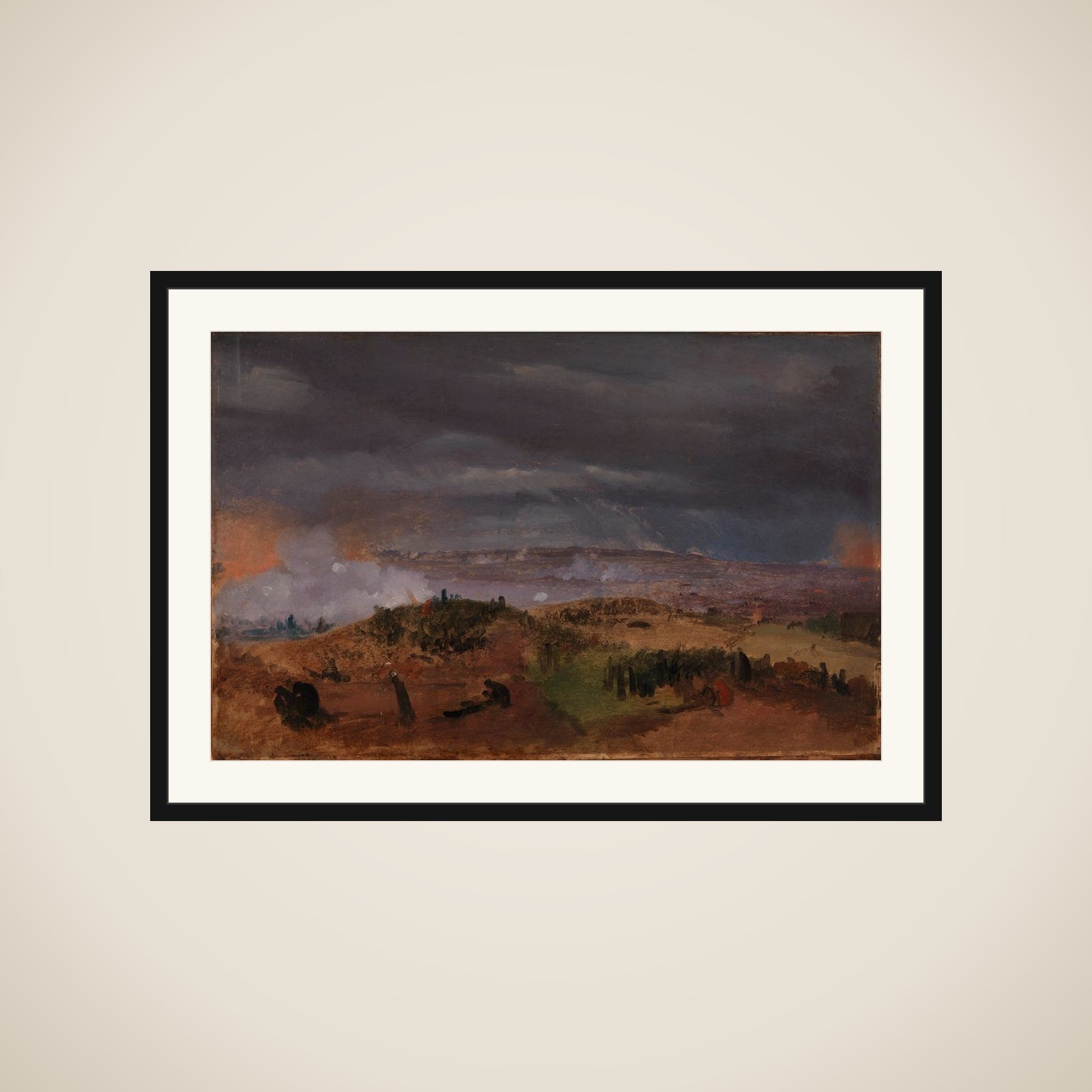Slaget ved Isted den 25. juli 1850. Studie framed