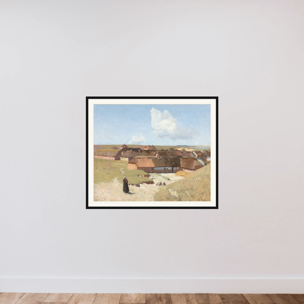Jysk landskab. Klar dag i maj framed — shown to scale