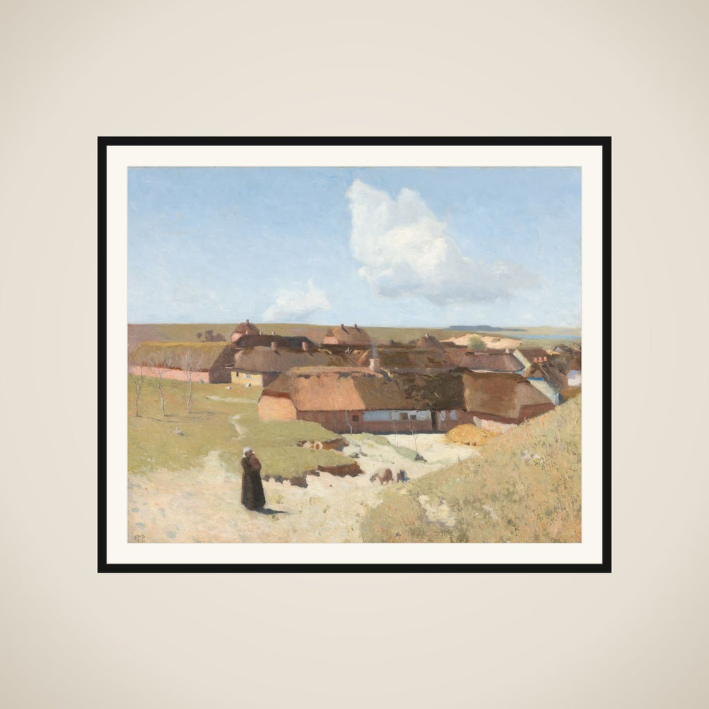 Jysk landskab. Klar dag i maj framed