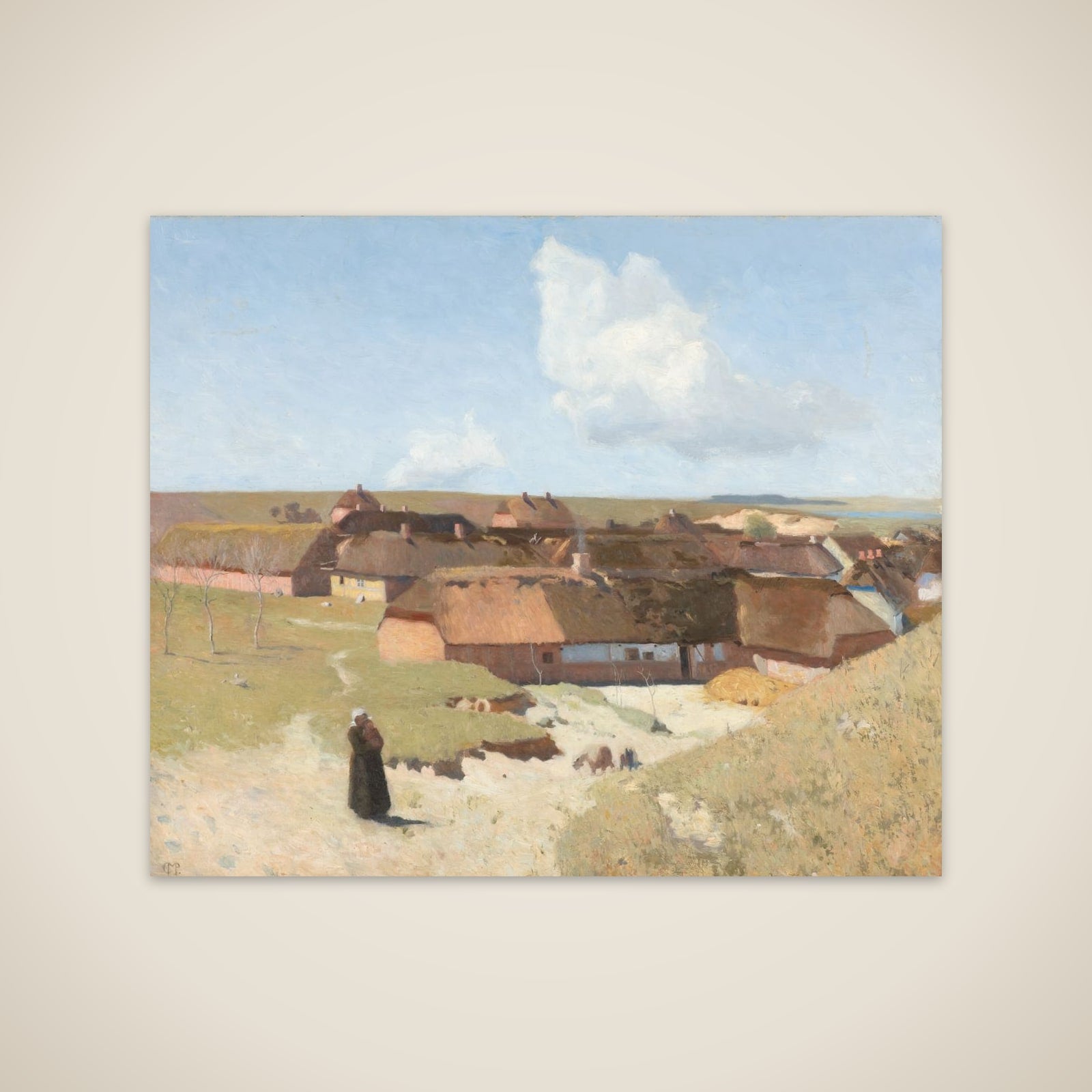 Jysk landskab. Klar dag i maj unframed print