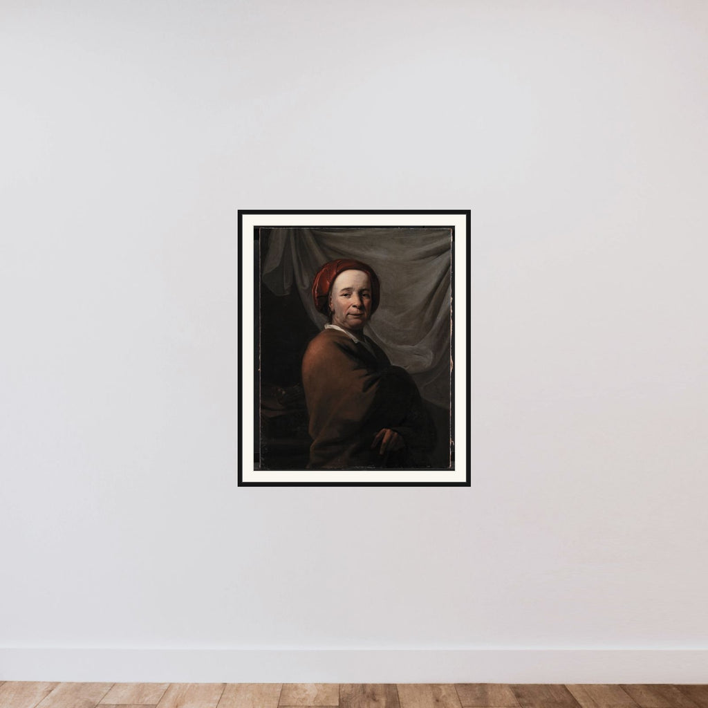 Den tyske maler Michael Gehrmann (?) / Den svenske maler Carl Gustaf Pilo (?) framed — shown to scale