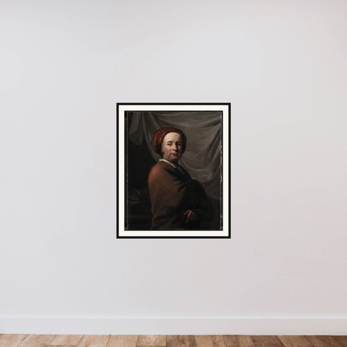 Den tyske maler Michael Gehrmann (?) / Den svenske maler Carl Gustaf Pilo (?) framed — shown to scale