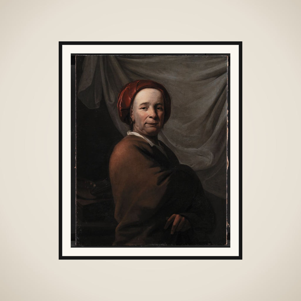 Den tyske maler Michael Gehrmann (?) / Den svenske maler Carl Gustaf Pilo (?) framed