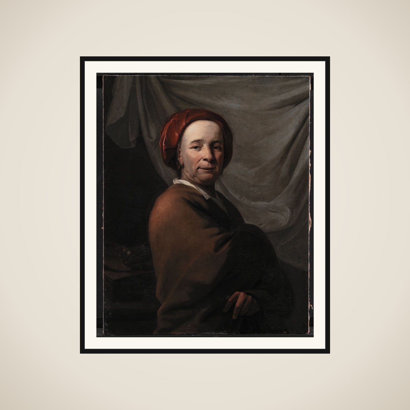 Den tyske maler Michael Gehrmann (?) / Den svenske maler Carl Gustaf Pilo (?) framed