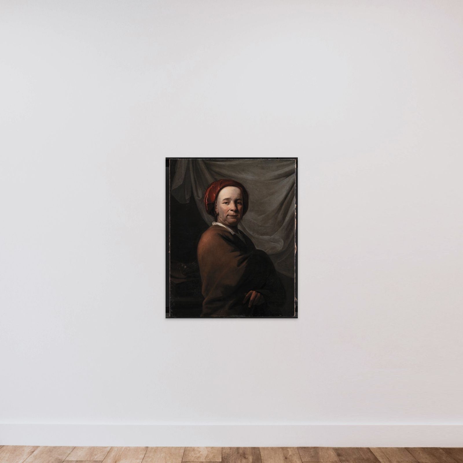 Den tyske maler Michael Gehrmann (?) / Den svenske maler Carl Gustaf Pilo (?) unframed — shown to scale