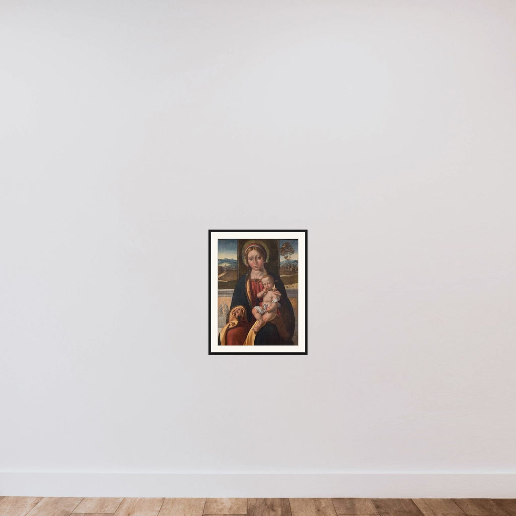 Madonna med Barnet framed — shown to scale