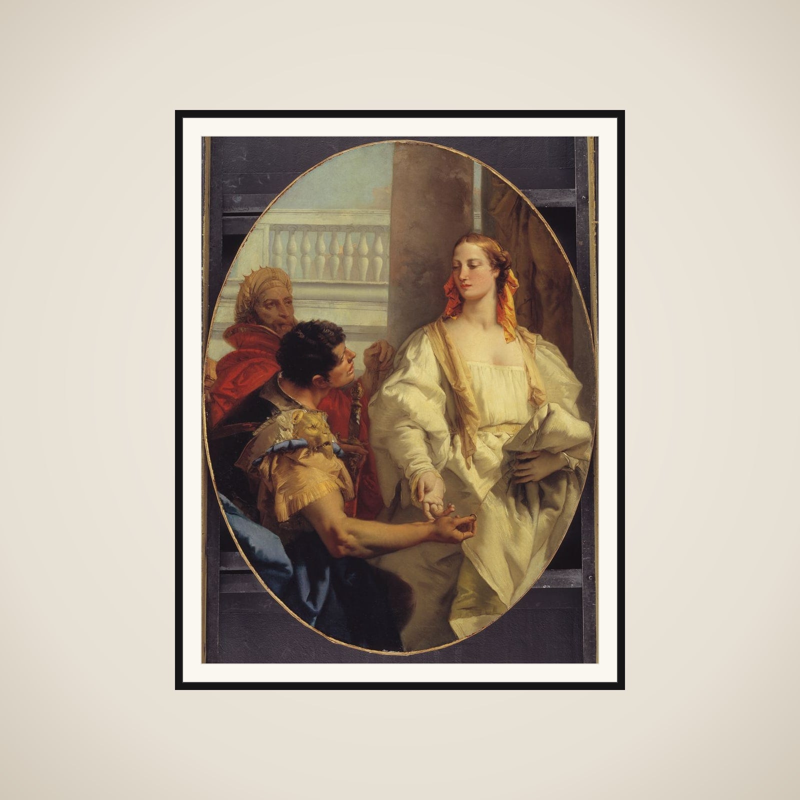 Latinus giver Æneas sin datter Lavinia til ægte framed