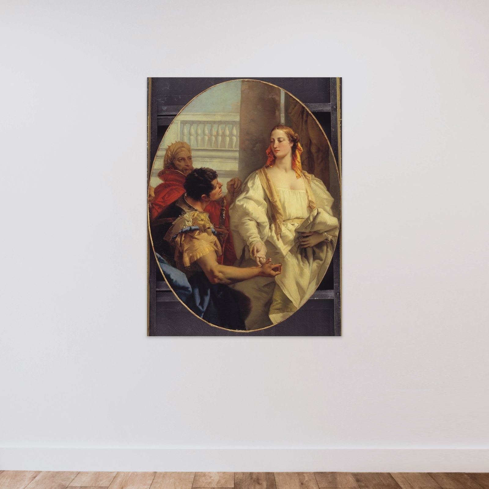 Latinus giver Æneas sin datter Lavinia til ægte unframed — shown to scale