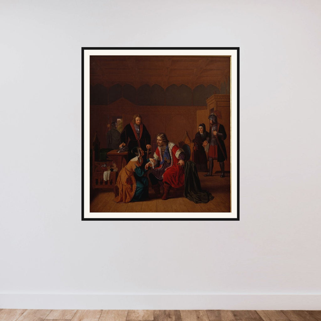 Valdemar den Store bliver forbundet i Absalons moders hus, hvor han har søgt tilflugt efter overfaldet i Roskilde framed — shown to scale