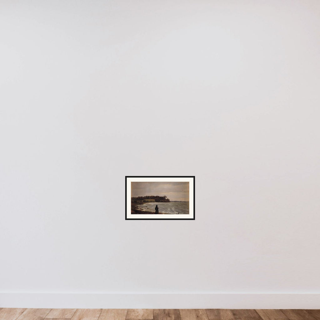 Ved Præstø Fjord i blæst framed — shown to scale