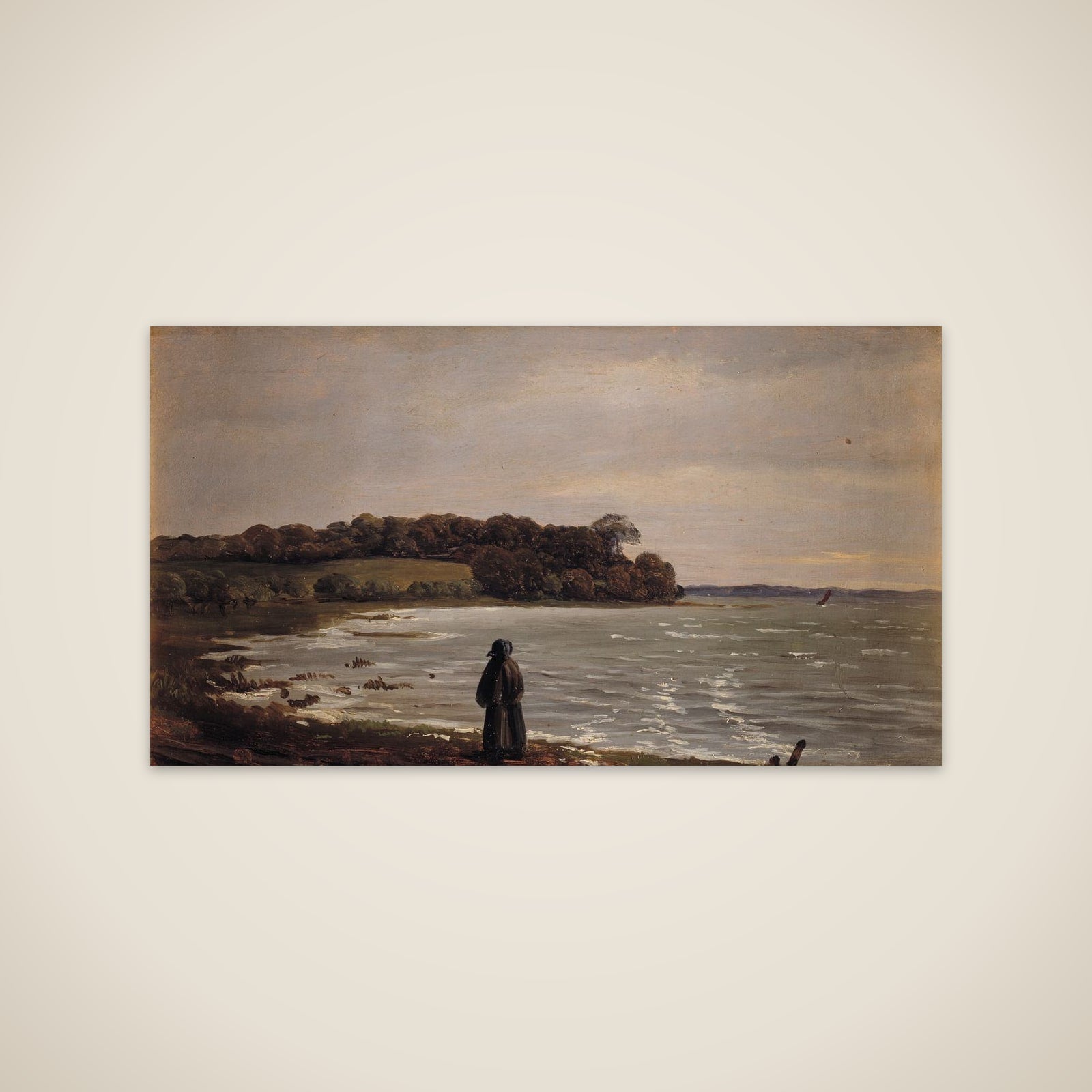 Ved Præstø Fjord i blæst unframed print
