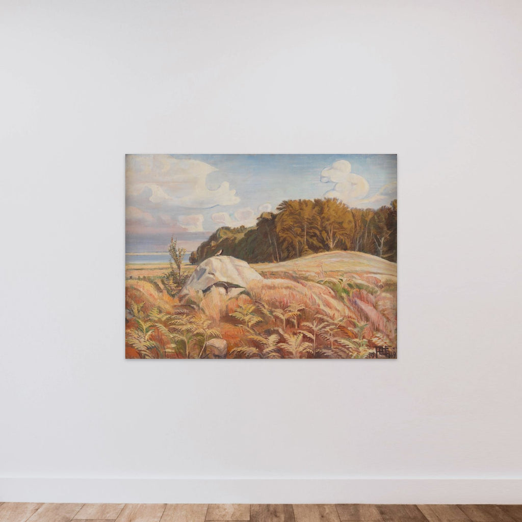 Stendysse i udkanten af skoven. Dyrnæs unframed — shown to scale