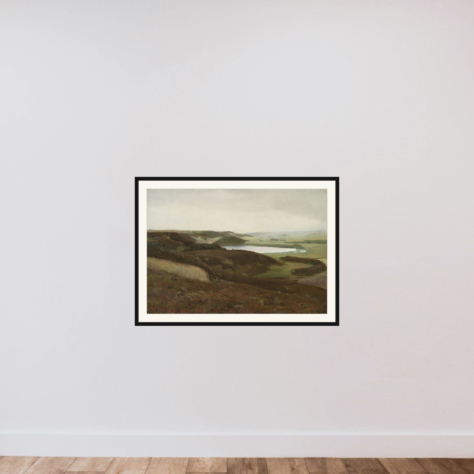 Landskab fra Bryrupegnen framed — shown to scale
