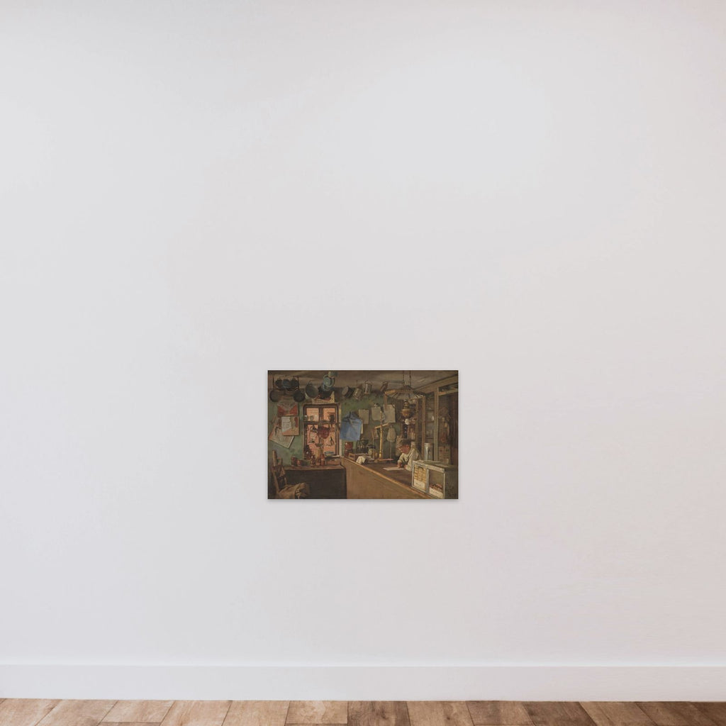 En butik på landet unframed — shown to scale
