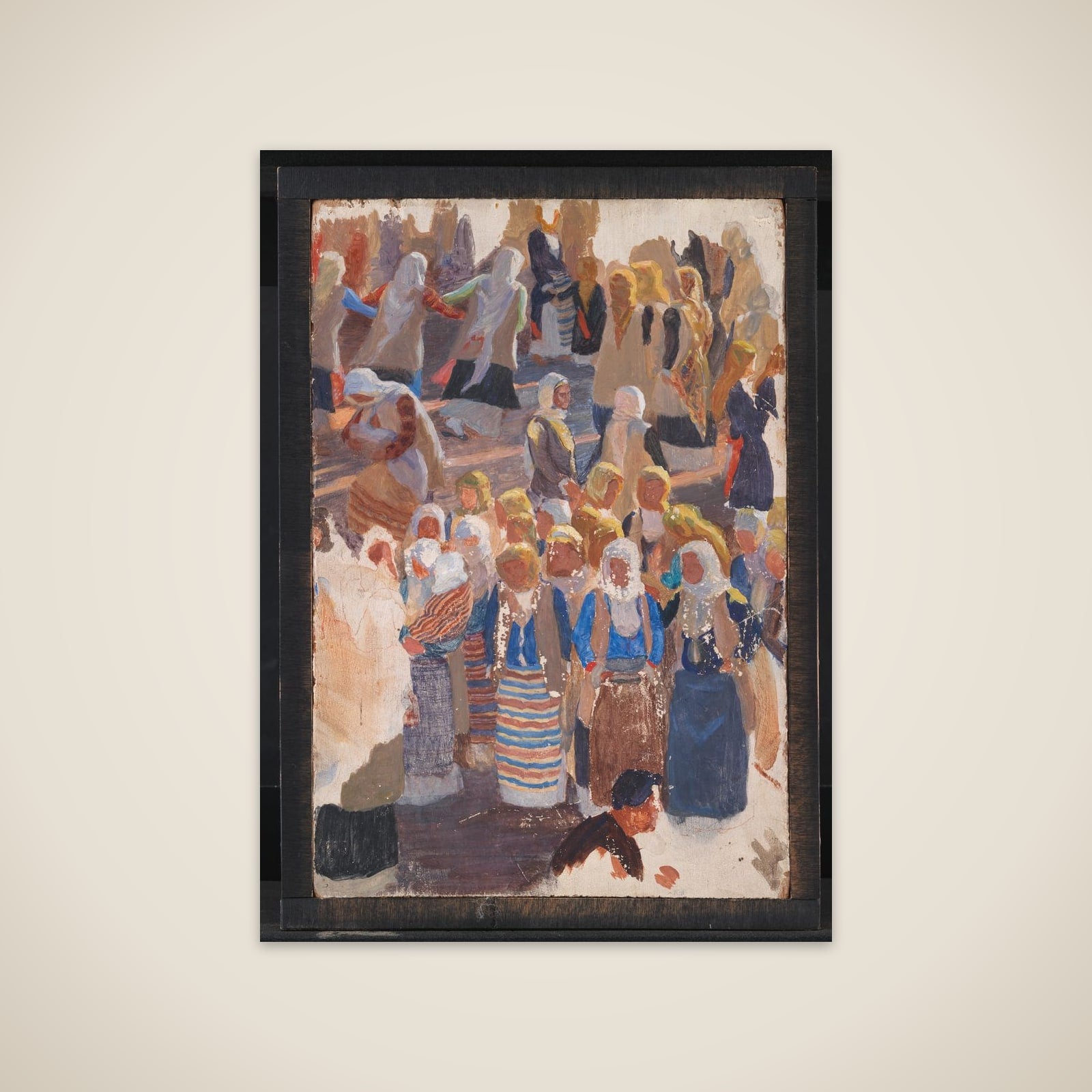 Grupper af dansende kvinder. Megara unframed print