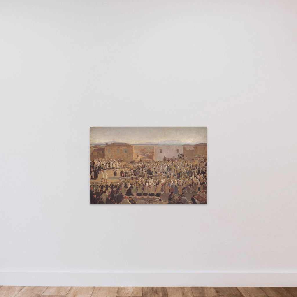Kvindedansen i Megara unframed — shown to scale