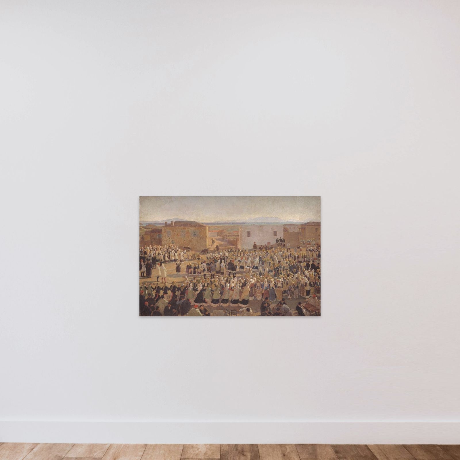 Kvindedansen i Megara unframed — shown to scale